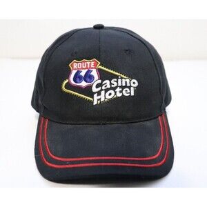 Route 66 Casino Hotel‎ Mens Baseball Cap Hat Black Strapback